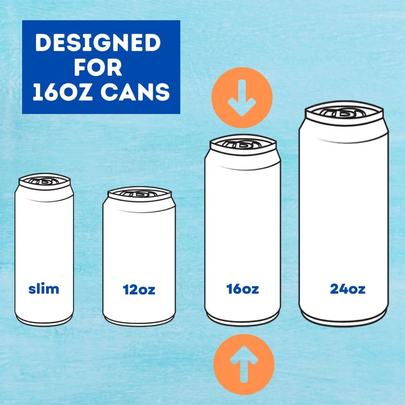 G7 Power TahoeBay 16oz Can Sleeves (6-Pack) Neoprene Beer Coolies - Blank Tall Energy Drink Coolers - Compatible with 16 Ounce Cans (Multicolor) - Image 2